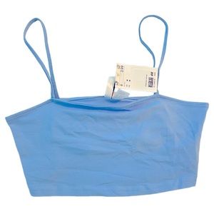 h&m BLUE CROPTOP